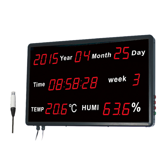 Time temperature humidity Simultaneously Digital Thermometer And Hygrometer For Warehouse And Room