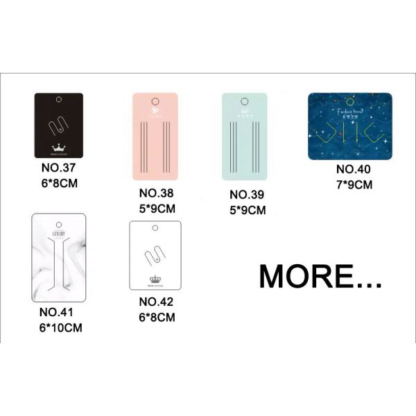 Cardboard Earring Paper Holder Bracelet Display Cards for Jewelry Wrapping 400g