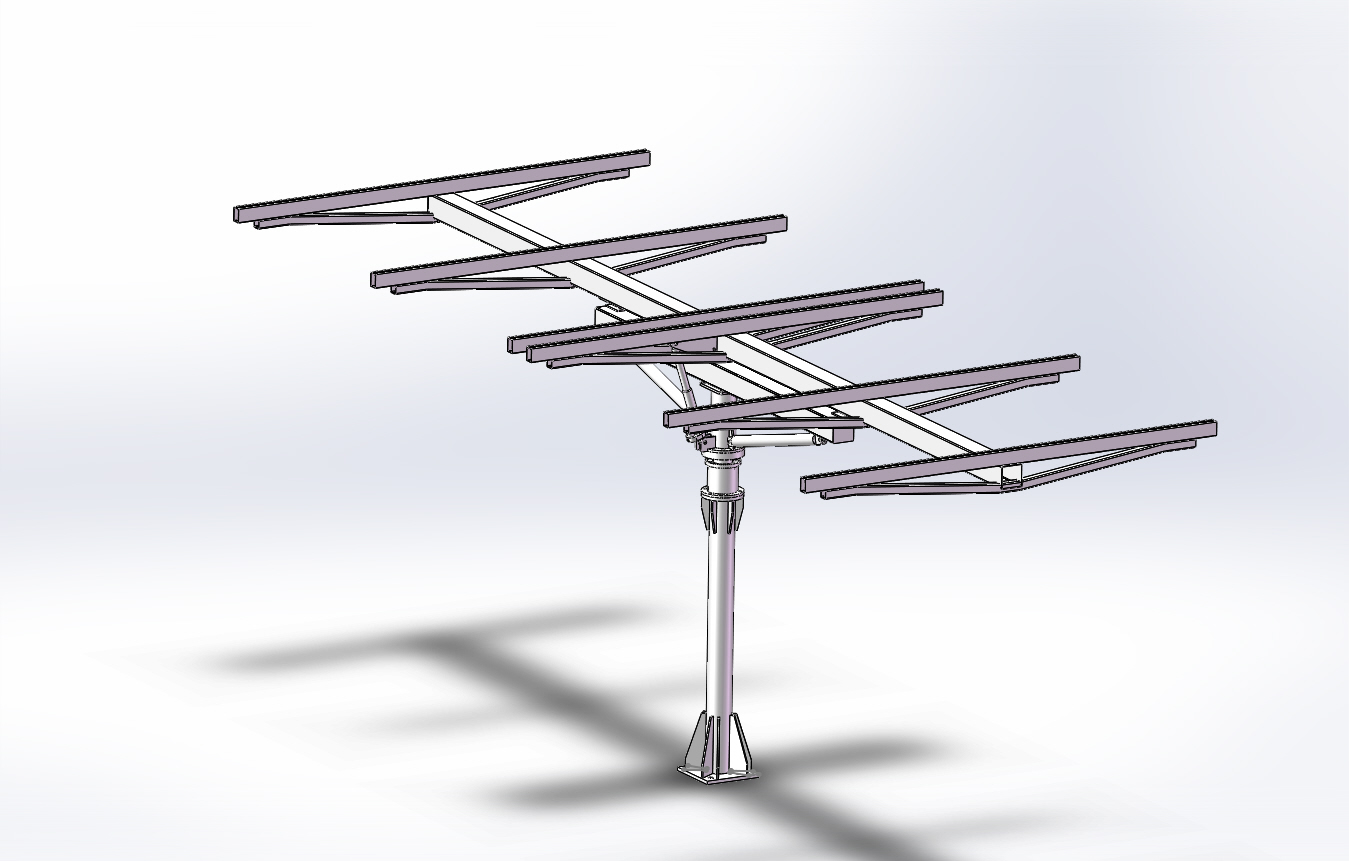 2kw Dual Axis Solar Tracker Sun Tracker 2 Axis PV System Efficient Solar Tracking System
