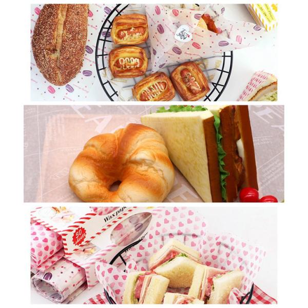 Customized Size Translucent Cake Paper For Bread & Sandwich Packaging