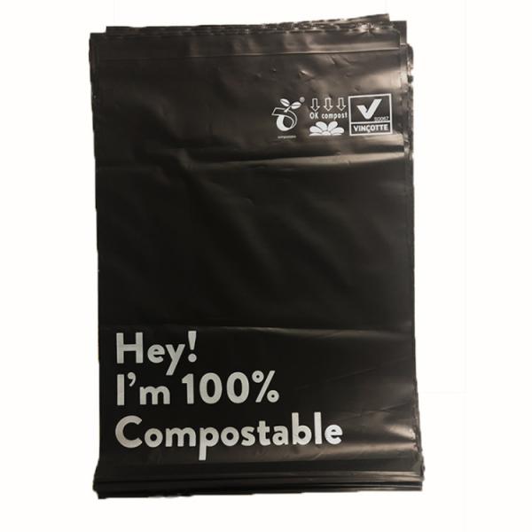 Biodegradable Mailing Bag Compost Courier Bag PLA+PBAT Vegetable Starch Postal Packaging Bag Clothing Express Bag Logo