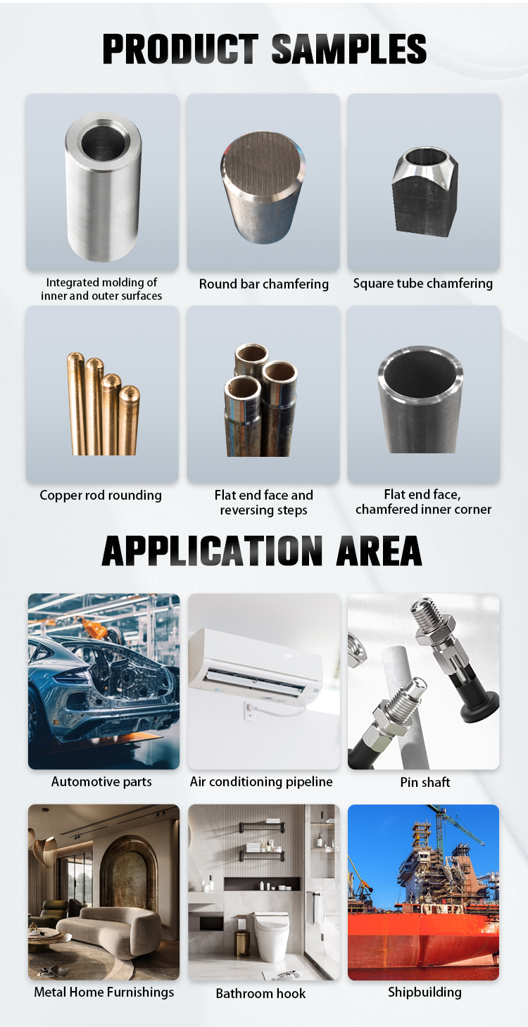 Chamfering Deburring Pipe for Metal Double Head Automatic Chamfer Set Electric Desktop to Steel Rod Machine