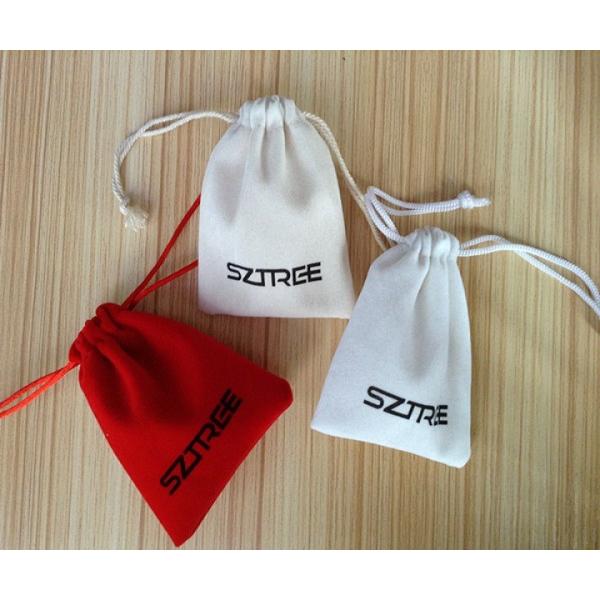 Custom Logo Cosmetic Jewelry Washable Velvet Drawstring Bag