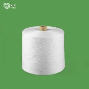 Quality Polyester Spun Raw White Yarn 30s/2 20s/2 40s/2 With Paper Cones for sale