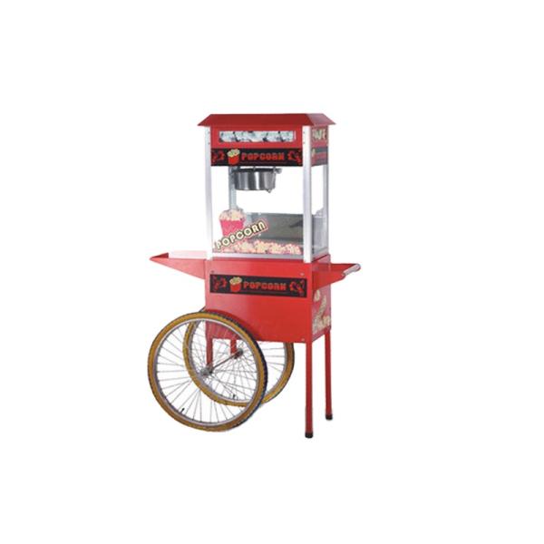 Summer New Industrial Automatic Puffed Cinema Popcorn Machine with Wheels and Warmer
