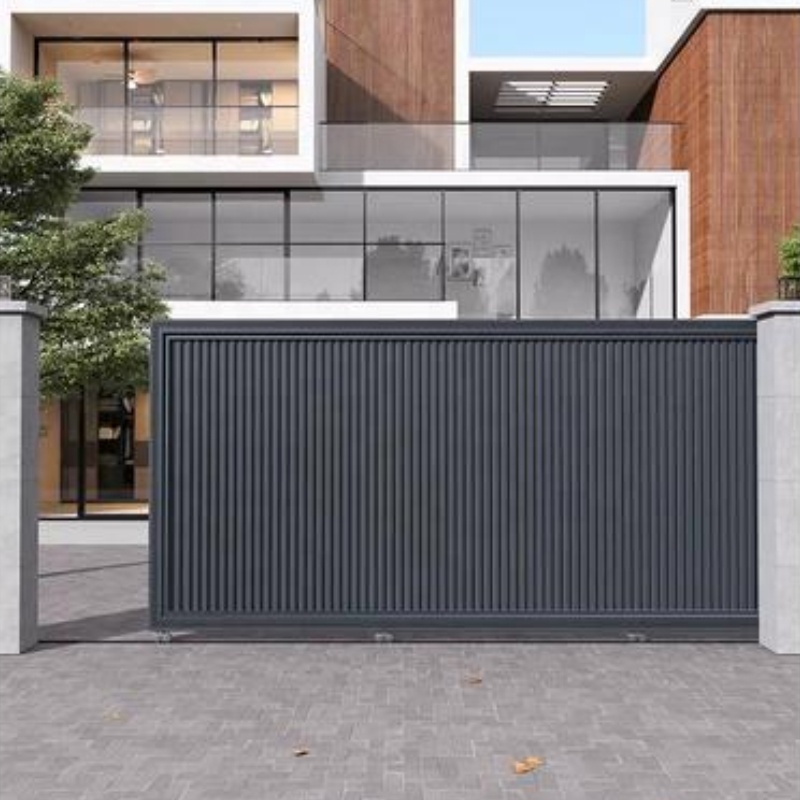 Aluminum Alloy Outdoor Electric Sliding Gate Customized Automatic Eco-Friendly Durable Remote Control Entry Hotel Park House