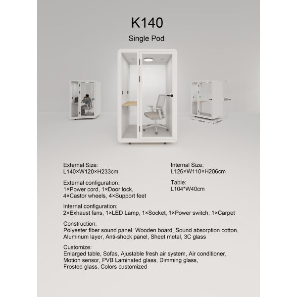 Modern High Density Soundproof Office Pod Karaoke Booth Prefab Modular Capsule House