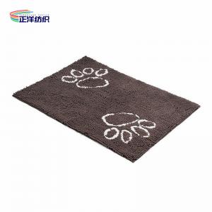 Quality 24X36 Door Carpet Mats 1000GSM Chocolate Chenille TPR Waterproof Rubber 15mm Entrance Rugs Outdoor for sale