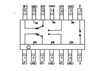 GaAs DPDT Switch Integrated Circuit Components IC Chip DC - 2 GHz SW-289