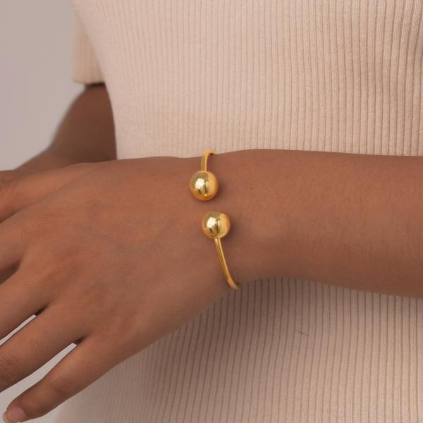 Women Thin Open Cuff Bracelets Gold Diamond Shape Adjustable Third Party Appraisal