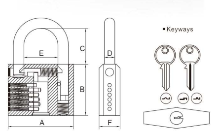 Cp Gp Np Rhombic Type Padlock 5 - Year Performance Guarantee High Security Padlock