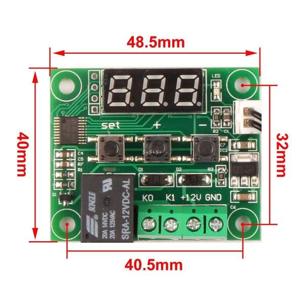 W1209 LED Digital Thermostat Temperature Control Thermometer Thermo Controller Switch Module DC 12V Waterproof NTC Senso