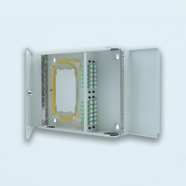Wall Mount 1.6m 500N Fiber Optic Patch Panel SC APC 24 Port