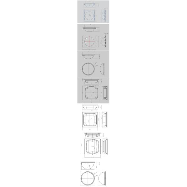 187*188*70mm Square Proofer Cups Dough Pockets for Intermediate Proofer Pizza Lines