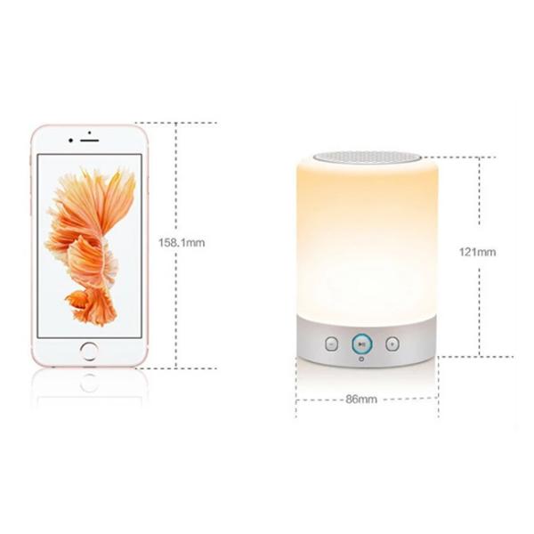 Wireless Romantic LED Light Bluetooth Speaker With Smart Touch LED Mood Lamp