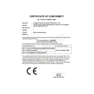 Dongguan Paisen Household Products Co., Ltd. Certifications