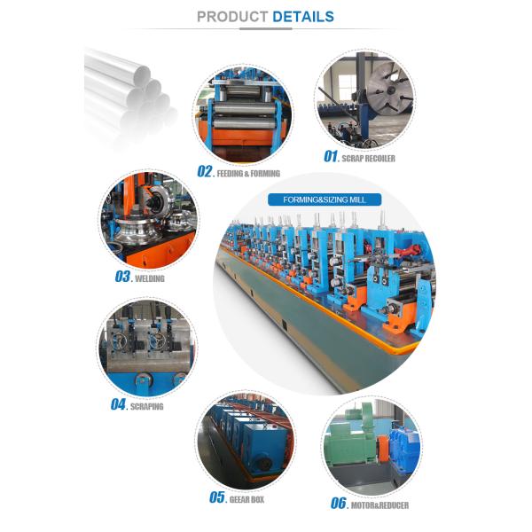 ERW Steel Pipe Production Line for Round Square Rectangular Pipes