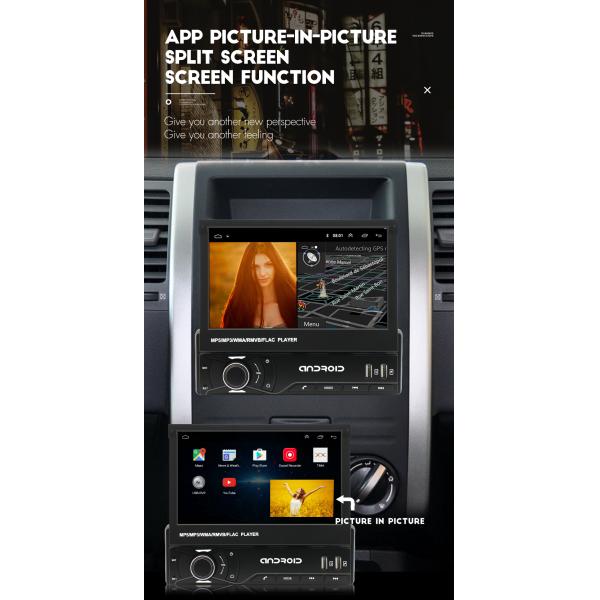 Single Knob Telescopic Universal Android Car Stereo 7 Inch Universal Android Player