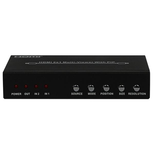 DC 5V 1A PIP HDMI 2x1 MultiViewer Female Type Input Output Ports