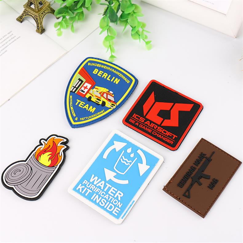 Customized PVC Patch 3D PVC Patch for Shoe PVC Rubber Patch 3D Silicon Badge by China Factory