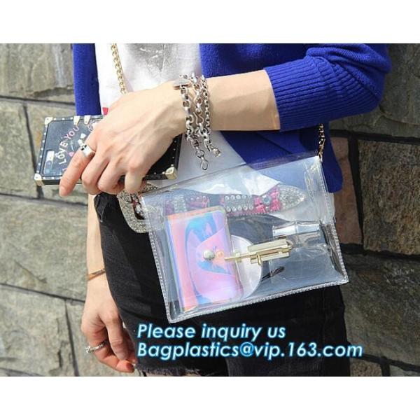 Fashion PVC Tote Bag Shoulder Handbag Transparent PVC Beach Bag, Fashion transparent pvc ladies shoulder bag crossbody s