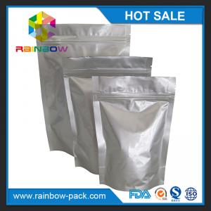 China Resealable smell proof  Stand up mylar aluminum foil vacuum packing bags for food grade on sale
