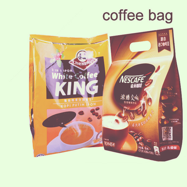 Recyclable Coffee Packaging Pouches Custom Printing With Handle Hole