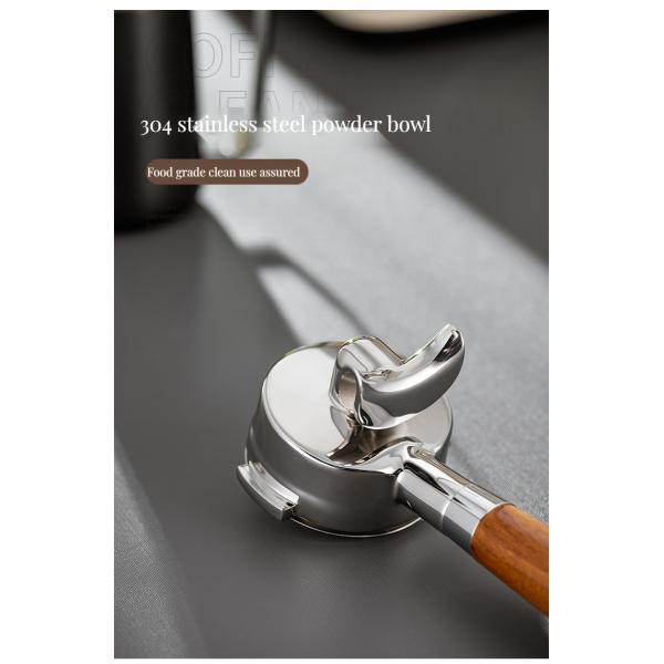 Solid Wood Handle Coffee Tea Tools with Universal Replacement Bottomless Sour Branch