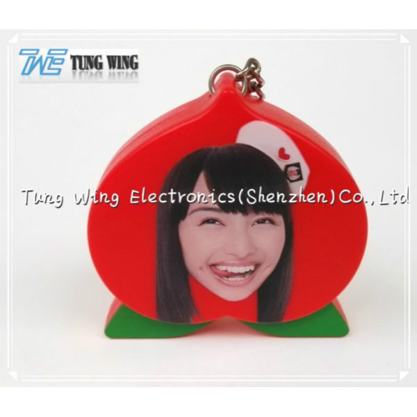 Portable OEM Funny Music Keychain Red Convenient On / Off Function