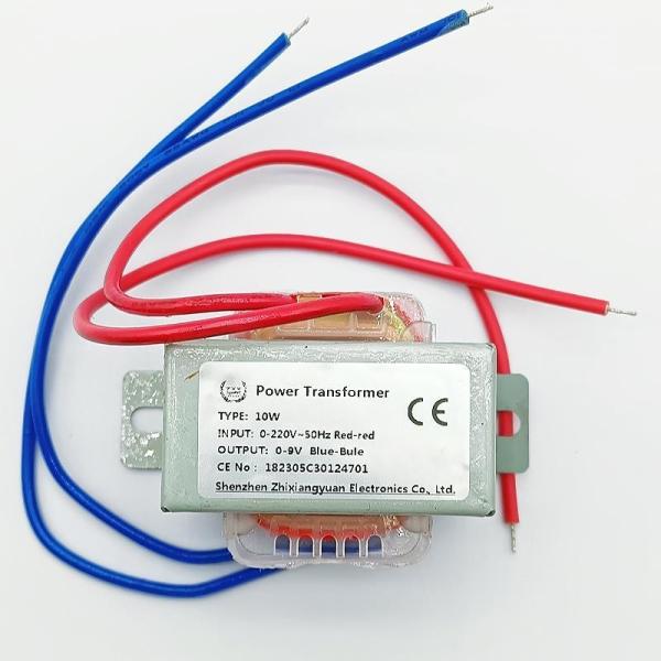 Customized Single And Double Groups EI48 Low Frequency Power Transformer 10W 220V To 18V