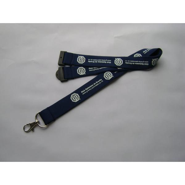 Eco - Friendly Polyester Material Dye Sublimation Lanyards With Metal Hook