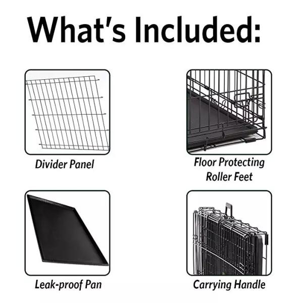 Solid Construction 15kgs 123cm Foldable Metal Dog Crate