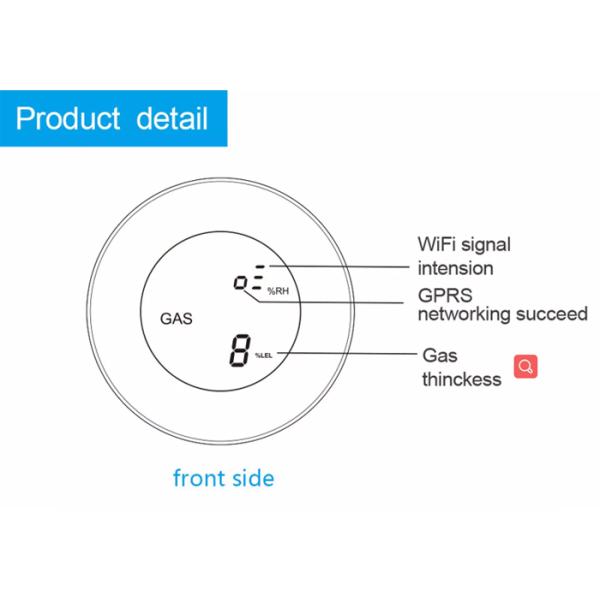 WiFi Multi Gas Detector LED Display Wireless Fire Alarm Networking APP Control