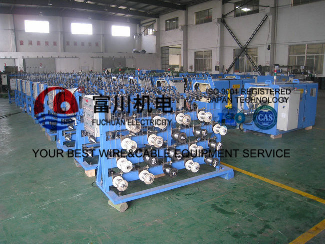 High Productivity 19 Pcs Copper Wire Bunching Machine 2000 Rpm PLC Controller