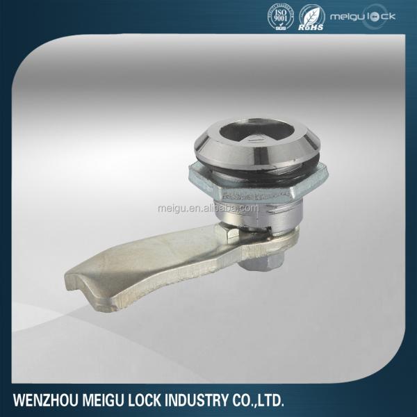 Plastic Material Quarter Turn Lock Chrome Safe For Trash Bins