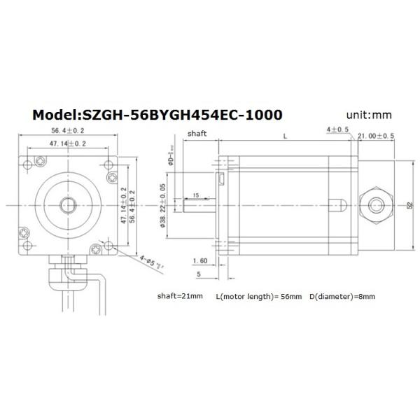 High Speed Stepper Motor Closed Loop Control 0.9NM With Encoder 1000PPR