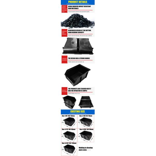 Plastic Anti Static ESD Storage Boxes 200x130x90mm