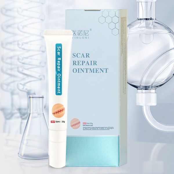 Scar repair cream, medical-grade silicone gel formula, reduces scarring.