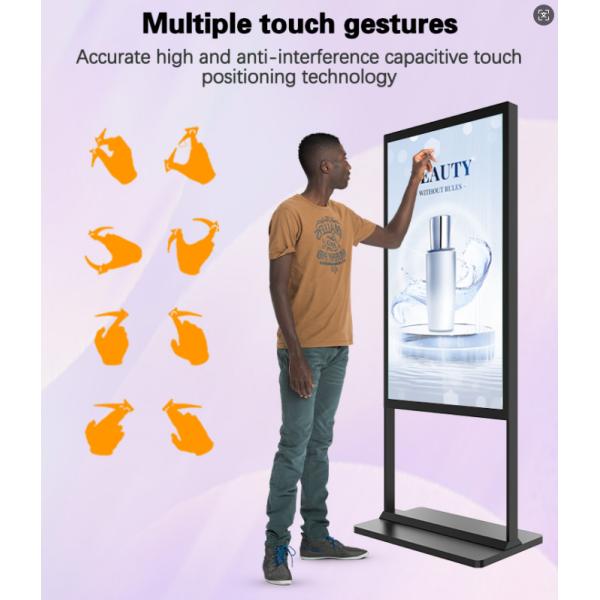 Easy Plug and Play Operation for 43 Inch Floor Standing Touch Screen Kiosk with Multiple Functions
