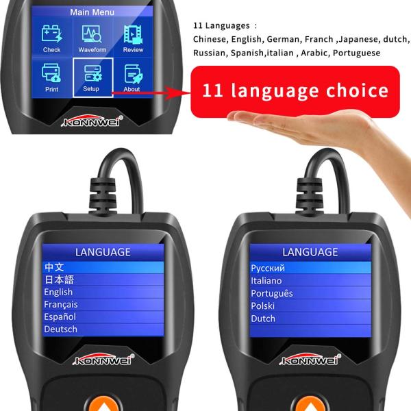 Engine Code Scanners 12v Battery Analyser ABS Material 2.4 Inchs LCD Colorful Screen