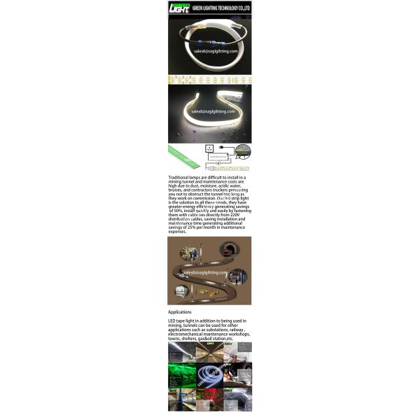 600N Smd2835 Flexible Led Strip Light Silicon 35W/M 280LEDs For Mining