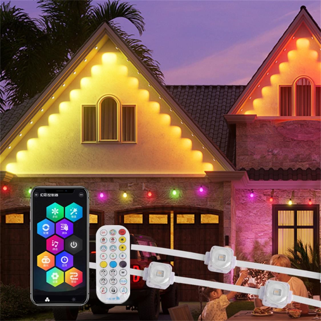 Programmable LED Point Light SPI Control 24V LED Eave Lights