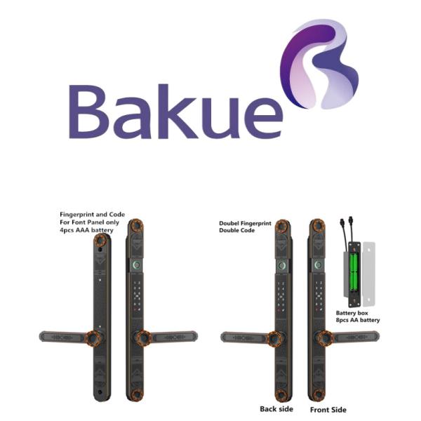 Double Side Passcode Lock Aluminium Fingerprint For Courtyard OutSide Door