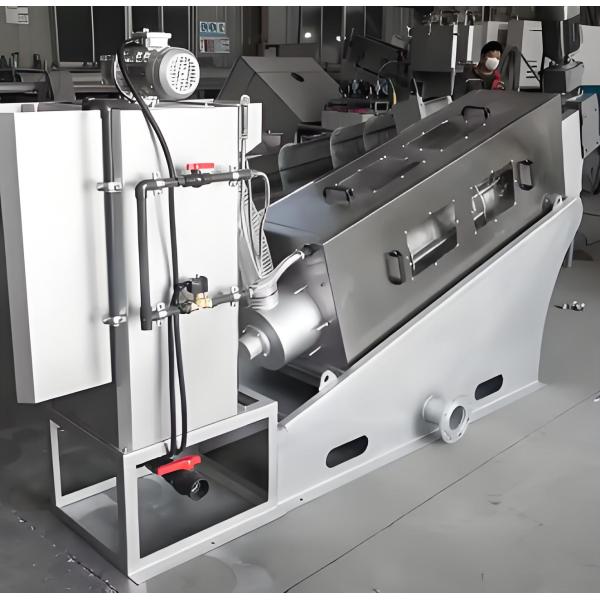 High-Efficiency Dual-Helical Screw Stacking Machine with Automated Control System for Sludge Dewatering Equipment in Wastewater Treatment