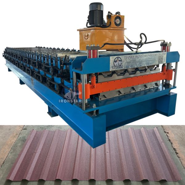“Double Layer Roll Forming Machine for 5 Rib & 6 Rib Trapezoidal Sheet Galvanized Roof Tile Making Machine Hungary”