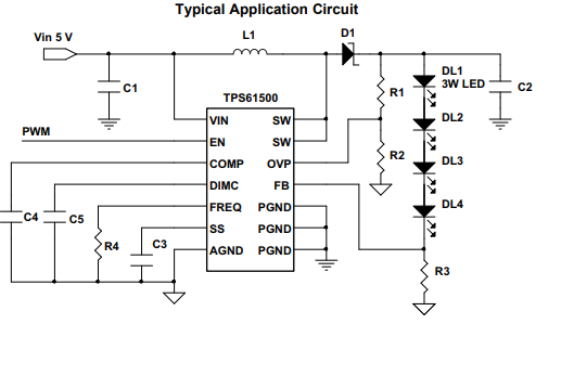 TPS61500PWPR 2.2MHz 1 Channel 3A LED Lighting Driver
