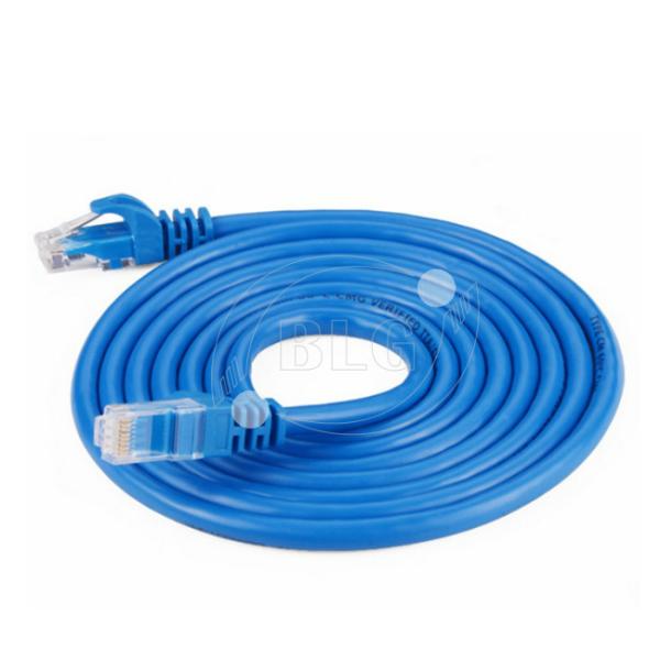 8P8C RJ45 UTP Patch Cord , Blue PVC Cat5e Ethernet Patch Cable 5m Length