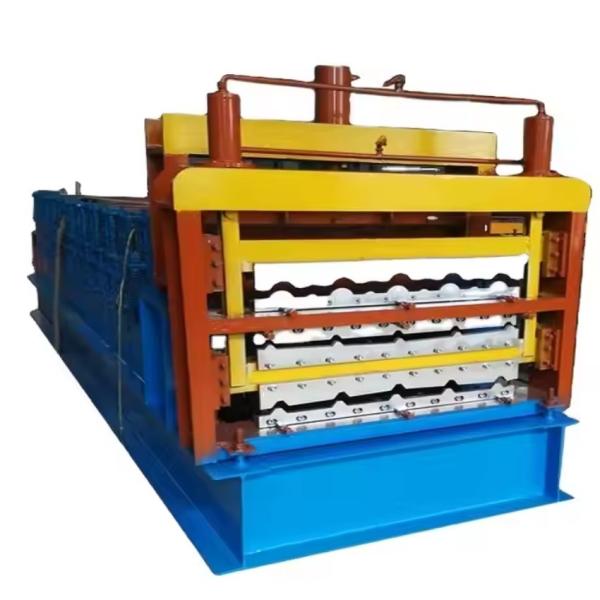 Plc control 0.3-0.6mm Double Layer Roll Forming Machine 15m/Min For Ppgi Panel Roof
