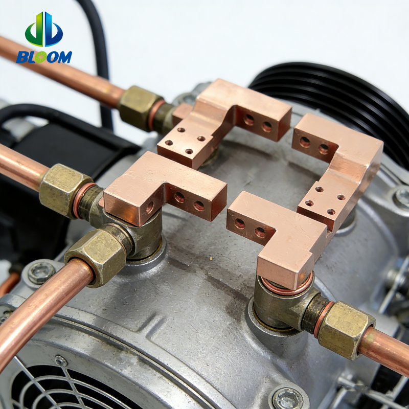 BeCu Connection Components Customizable for Refrigeration and Air Compressors
