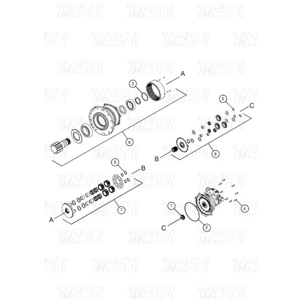 High Powered Excavator Drive System With Planetary Reducer